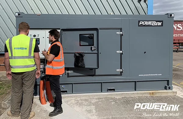 Containerised natural gas generator on site