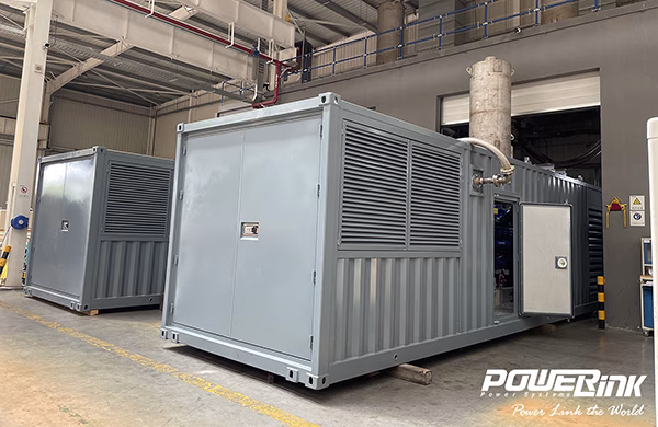 Containerised natural gas generator