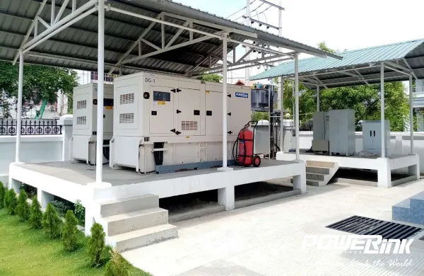Diesel generators on site
